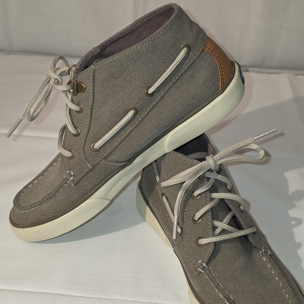 Sperry Topsider Chukka Gray Lace Up Shoes Sz 8